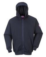 Portwest FR81 FR Zip Front Hooded Sweatshirt Navy