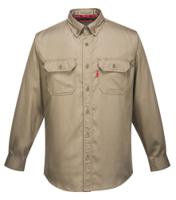 Portwest FR89 Bizflame 88/12 FR Work Shirt Khaki XL
