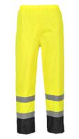 Portwest H444 Hi-Vis Contrast Classic Rain Trousers Yellow/Black 4XL