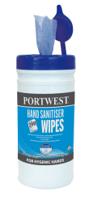 Portwest IW40 Hand Sanitiser Wipes (200 Wipes) Blue