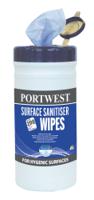 Portwest IW50 Surface Sanitiser Wipes (200 Wipes) Blue