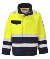 Portwest MV25 Hi-Vis Modaflame Jacket Yellow/Navy
