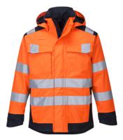 Portwest MV70 Modaflame Rain Multi Norm Arc Jacket Orange/Navy 4XL