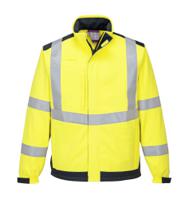 Portwest MV72 Modaflame Multi Norm Arc Softshell Jacket Yellow/Navy 4XL