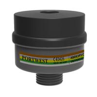 Portwest P976 ABEK2P3 Combination Filter Universal Thread (Pk4) Black