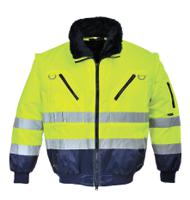 Portwest PJ50 Hi-Vis 3-in-1 Contrast Pilot Jacket Yellow/Navy L