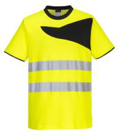 Portwest PW213 PW2 Hi-Vis Cotton Comfort T-Shirt S/S Yellow/Black 4XL