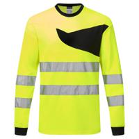 Portwest PW221 PW2 Hi-Vis T-Shirt L/S Yellow/Black 4XL