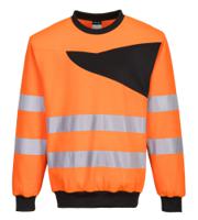 Portwest PW277 PW2 Hi-Vis Sweatshirt Orange/Black 4XL