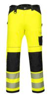 Portwest PW303 PW3 Hi-Vis Lightweight Stretch Work Trousers Yellow/Black 32