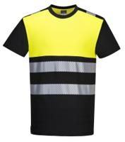 Portwest PW311 PW3 Hi-Vis Cotton Comfort Class 1 T-Shirt S/S Black/Yellow L