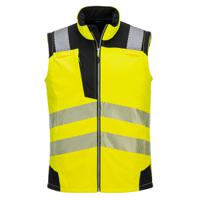 Portwest PW325 Hi-Vis Softshell Gilet (3L) Yellow/Black 4XL