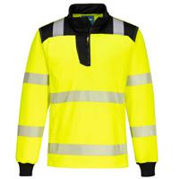 Portwest PW326 PW3 Hi-Vis 1/4 Zip Sweatshirt Yellow/Black XXL