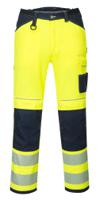 Portwest PW340 PW3 Hi-Vis Work Trousers Yellow/Navy 28