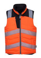 Portwest PW374 PW3 Hi-Vis Reversible Bodywarmer Orange/Black L