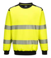 Portwest PW379 PW3 Hi-Vis Sweatshirt Yellow/Black 4XL