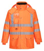 Portwest RT27 Hi-Vis Breathable 7-in-1 Traffic Jacket Orange