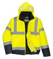 Portwest S266 Hi-Vis Contrast Winter Bomber Jacket Yellow/Navy L