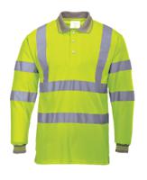 Portwest S277 Hi-Vis Polo Shirt L/S Yellow 4XL