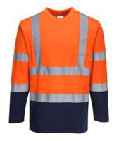 Portwest S280 Hi-Vis Cotton Comfort Contrast T-Shirt L/S
