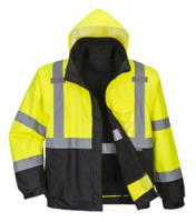 Portwest S365 Hi-Vis 3-in-1 Contrast Premium Bomber Jacket Yellow/Black