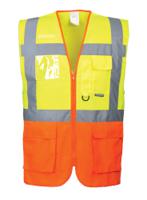 Portwest S376 Prague Hi-Vis Executive Vest Yellow/Orange