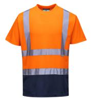 Portwest S378 Hi-Vis Contrast T-Shirt S/S Orange/Navy L