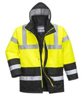 Portwest S466 Hi-Vis Contrast Winter Traffic Jacket Yellow/Black XL