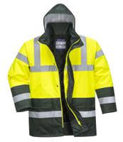 Portwest S466 Hi-Vis Contrast Winter Traffic Jacket Yellow/Green L