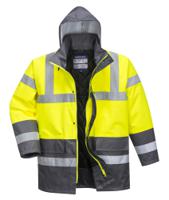 Portwest S466 Hi-Vis Contrast Winter Traffic Jacket Yellow/Grey XXXL