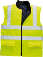 Portwest S469 Hi-Vis Reversible Bodywarmer Yellow M