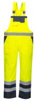Portwest S488 Hi-Vis Breathable Contrast Rain Bib and Brace Yellow/Navy 4XL