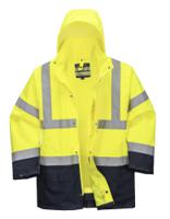 Portwest S766 Hi-Vis 5-in-1 Contrast Essential Jacket Yellow/Navy 5XL