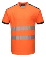 Portwest T181 PW3 Hi-Vis Cotton Comfort T-Shirt S/S Orange/Black 4XL