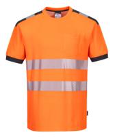 Portwest T181 PW3 Hi-Vis Cotton Comfort T-Shirt S/S Orange/Grey L