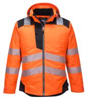 Portwest T400 PW3 Hi-Vis Winter Jacket Orange/Black 4XL