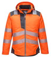 Portwest T400 PW3 Hi-Vis Winter Jacket Orange/Grey L