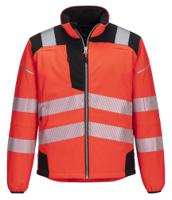 Portwest T402 PW3 Hi-Vis Softshell (3L) Red/Black S