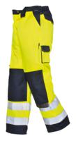 Portwest TX51 Lyon Hi-Vis Contrast Work Trousers Yellow/Navy 4XL