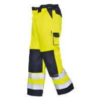 Portwest TX51 Lyon Hi-Vis Contrast Work Trousers Yellow/Navy Tall XXL