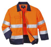 Portwest TX70 Madrid Hi-Vis Contrast Bomber Jacket Orange/Navy XL