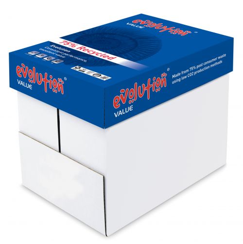 Evolution Value A4 Recycled Paper 80gsm White (Pack of 2500) EVV2180