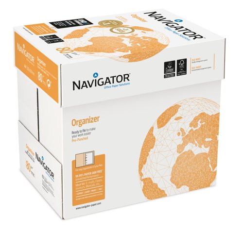 Navigator Organizer A4 80gsm (Box 2500) Code NAVA480FP 4 Hole Punched 