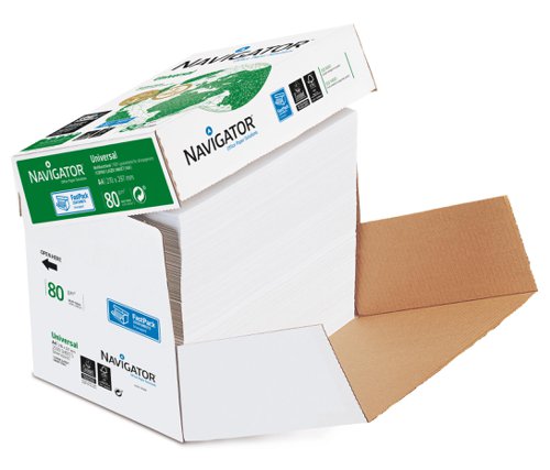 Navigator Universal Fastpack A4 80gsm (Box 2500) Code NAVA480FP 2500 Sheets Unwrapped For High Volume Print Environments 