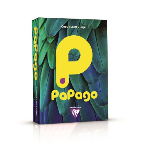 Papago Deep Intensive Yellow A4 80gsm Paper (Box 2500) Code FIY2180