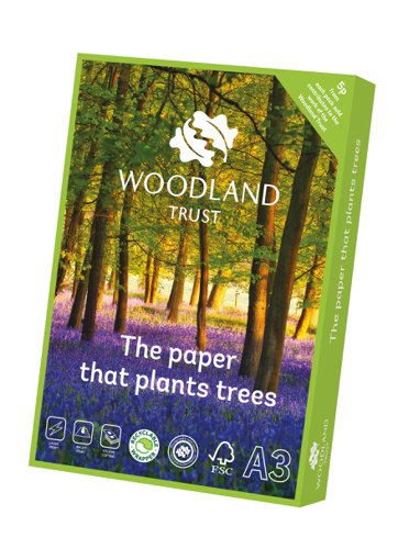 Woodland Trust Paper FSC A3 75gsm White Paper (Box 2500) Code WTA3