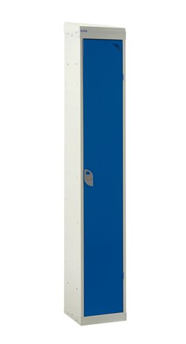 QMP Standard Locker 1950h x 300w x 300d mm Blue 1 door Camlock sloping top