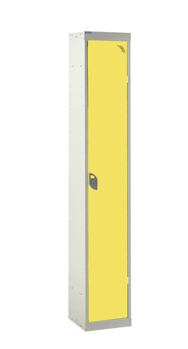 QMP Standard Locker 1800h x 300w x 300d mm Yellow 1 door Camlock