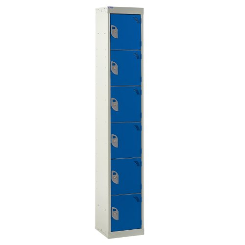 QMP Standard Locker 1800h x 300w x 300d mm Blue 6 door Camlock