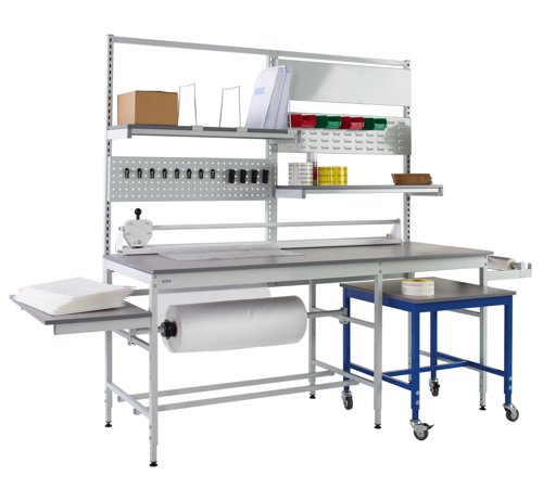 Pack Tek Dual Workbench Kit 1 840h x 1800w x 750d mm - Laminate Worktop